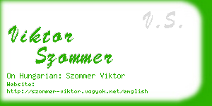 viktor szommer business card